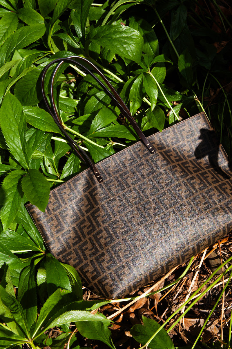 FENDI Zucca Print Tote Bag Canvas