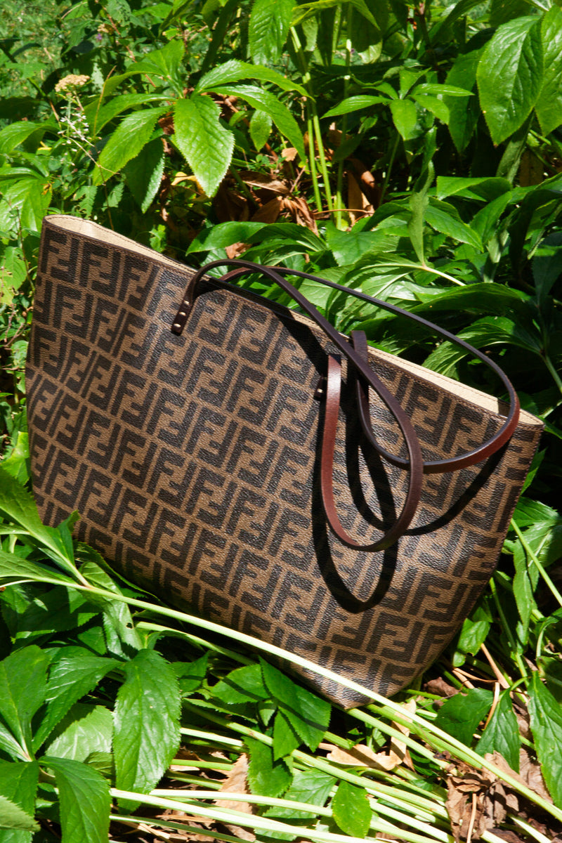 FENDI Zucca Print Tote Bag Canvas