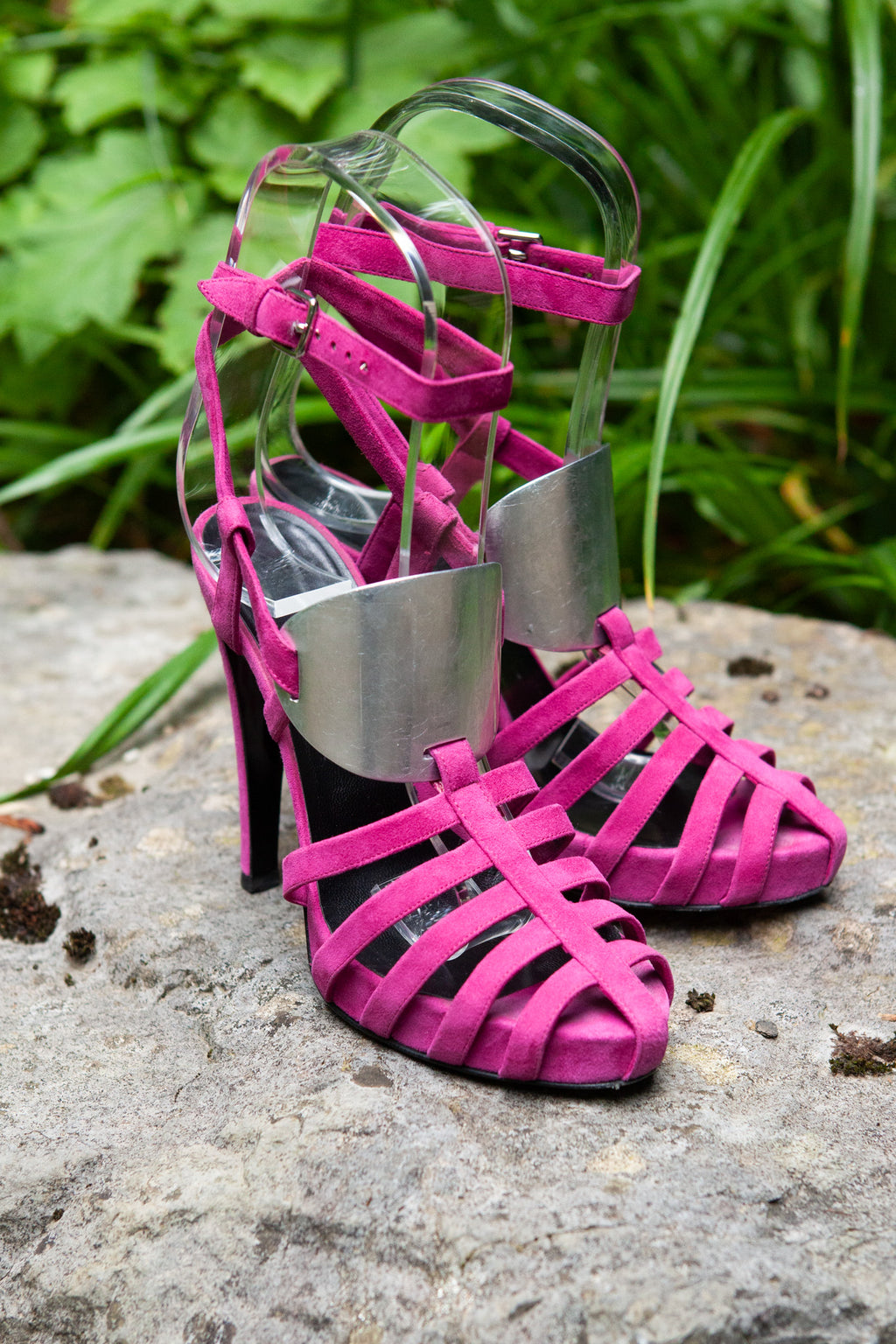 HERMÈS Heels Suede Pink