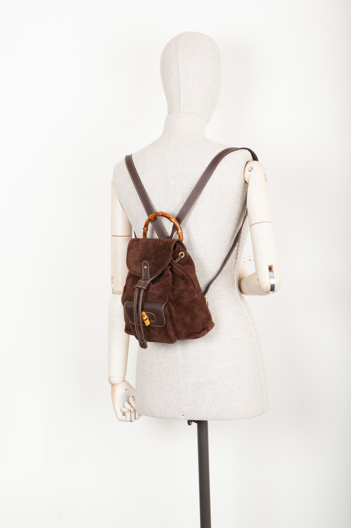 GUCCI Bamboo Backpack Suede – REAWAKE