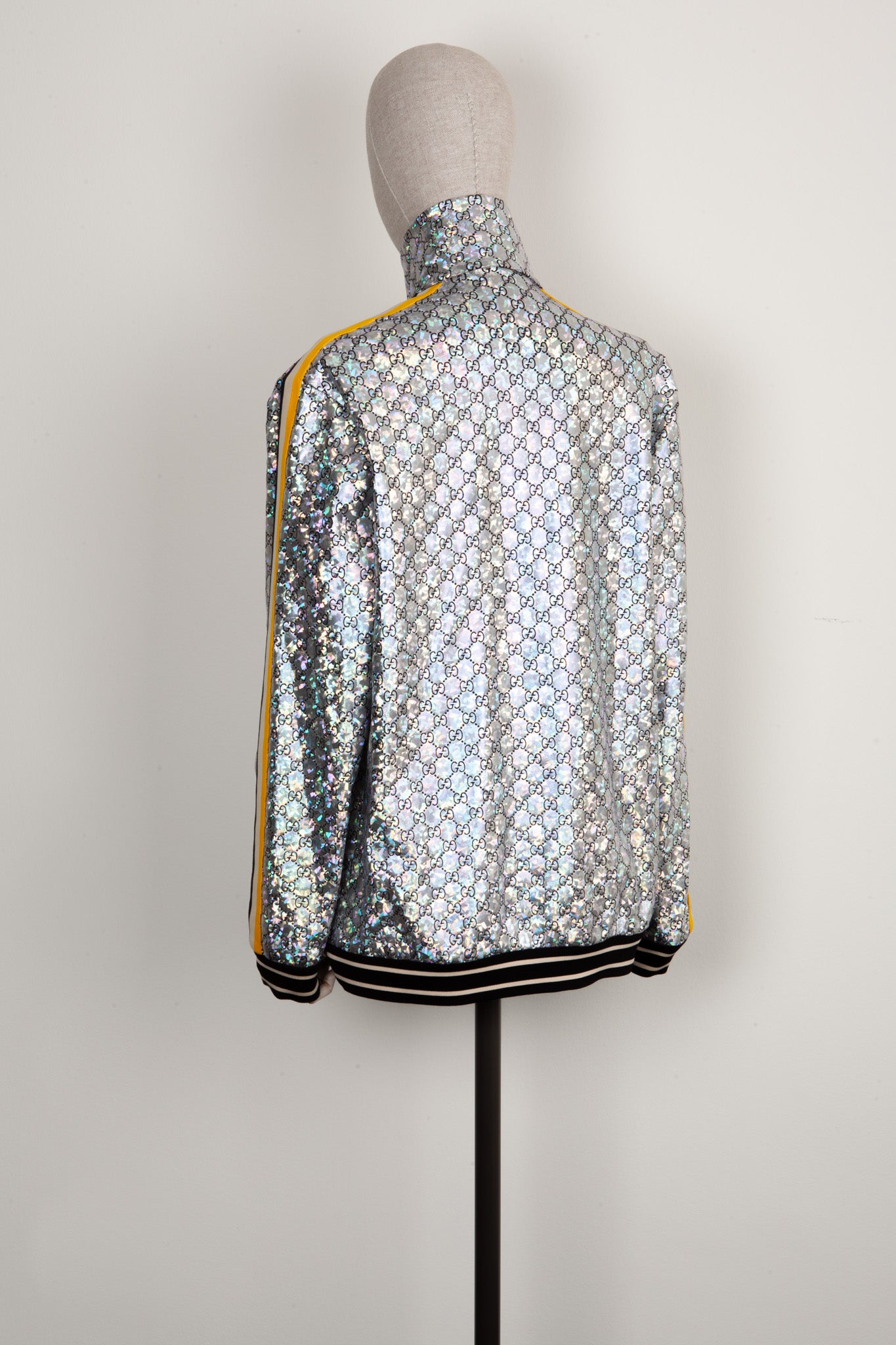 GUCCI Monogram Bomber Jacket Silver REAWAKE