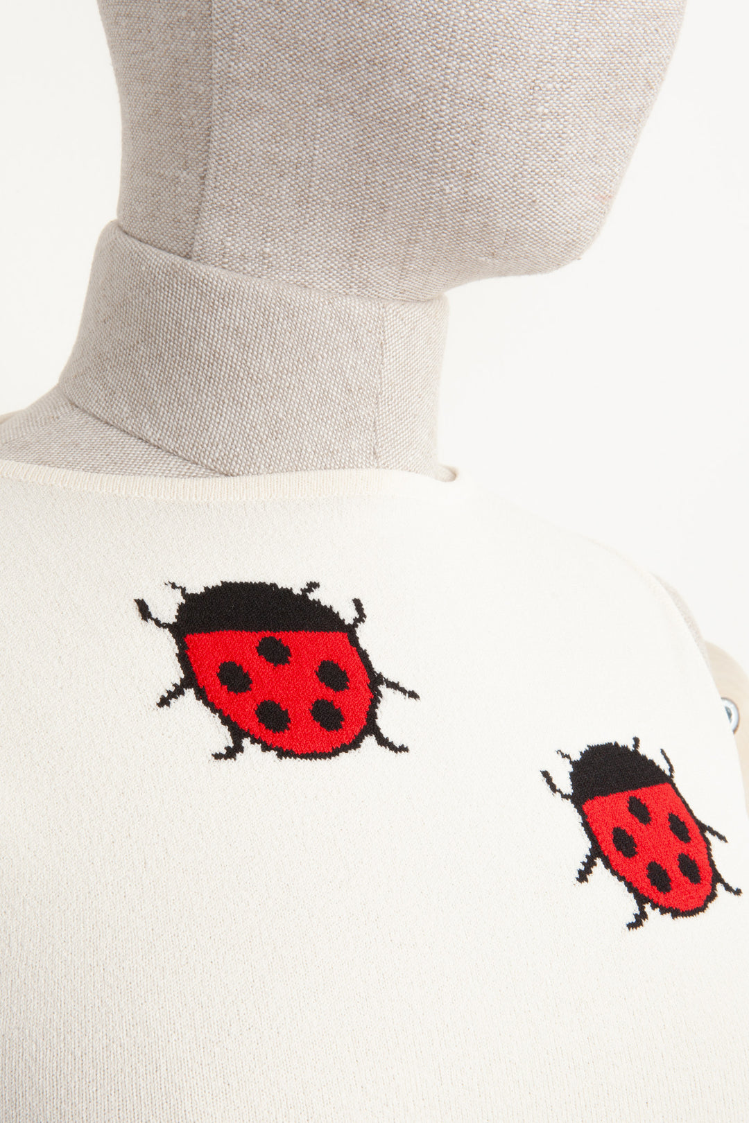 CHANEL Ladybug Knit Top White