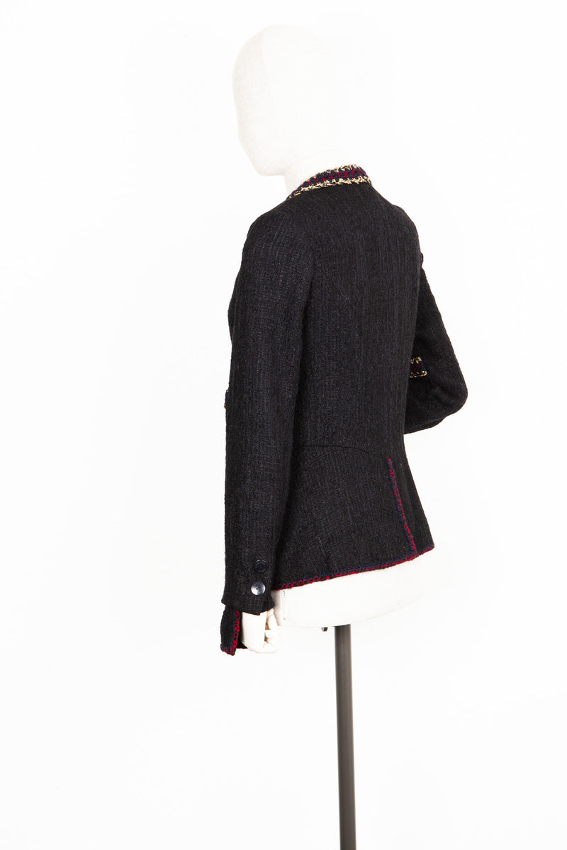 CHANEL Tweed Jacket Black Paris-Shanghai Prefall 2011