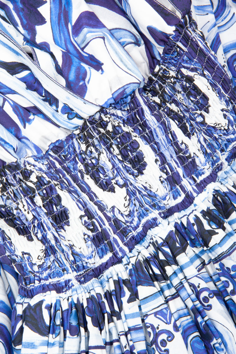 DOLCE&GABBANA Majolica Dress Blue