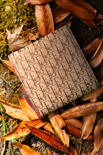 CHRISTIAN DIOR Vintage Saddle Wallet Rasta Diorissimo Brown