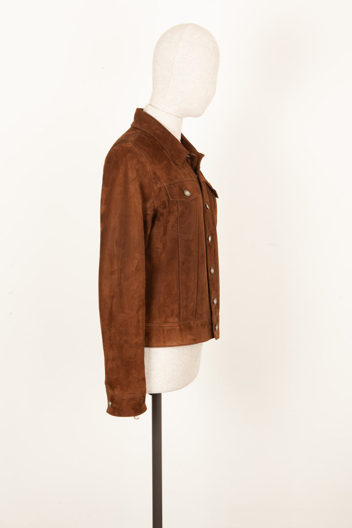 SAINT LAURENT Men's Jacket Suede Brown