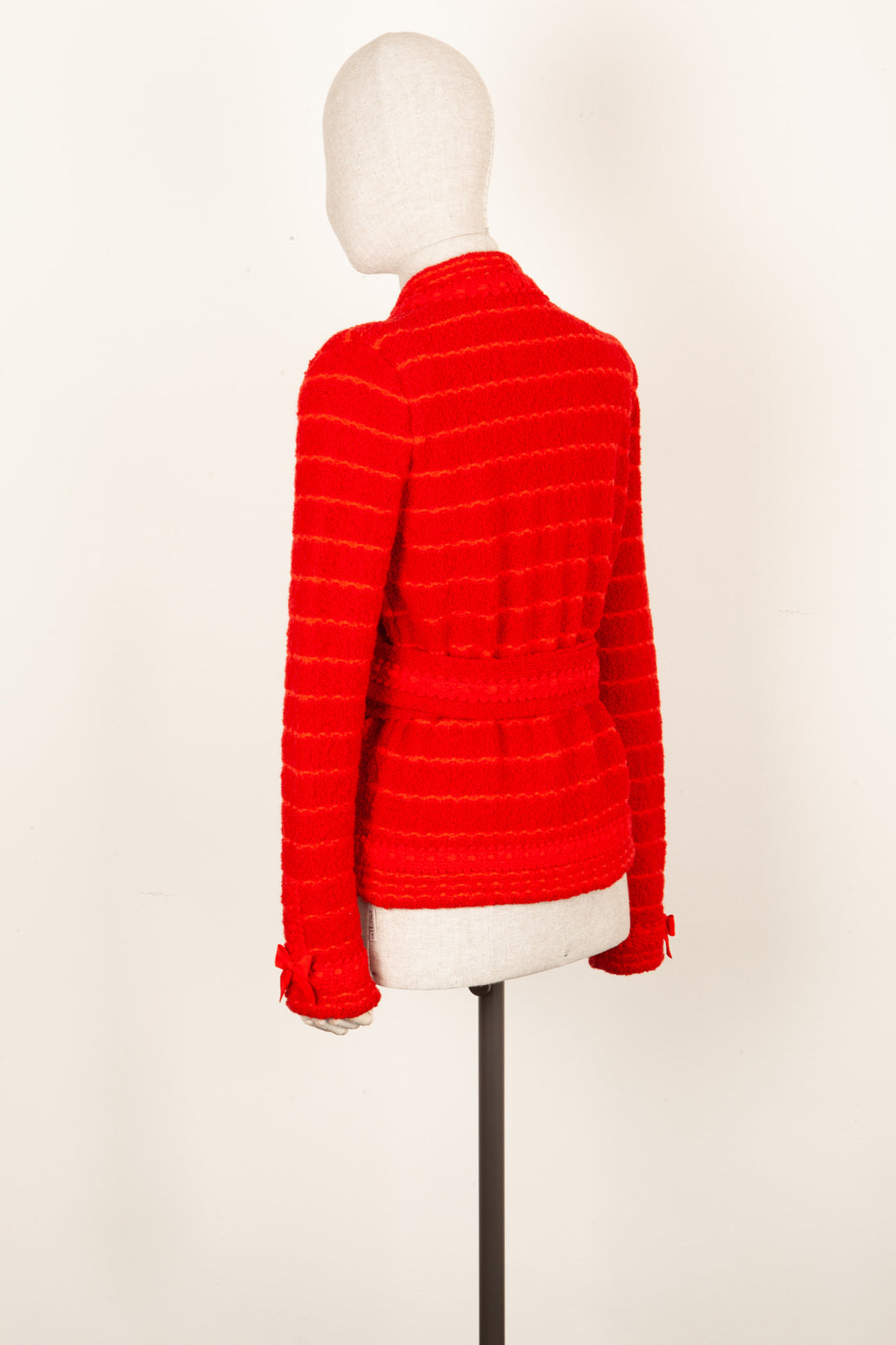 GUCCI Knit Jacket Red with Belt