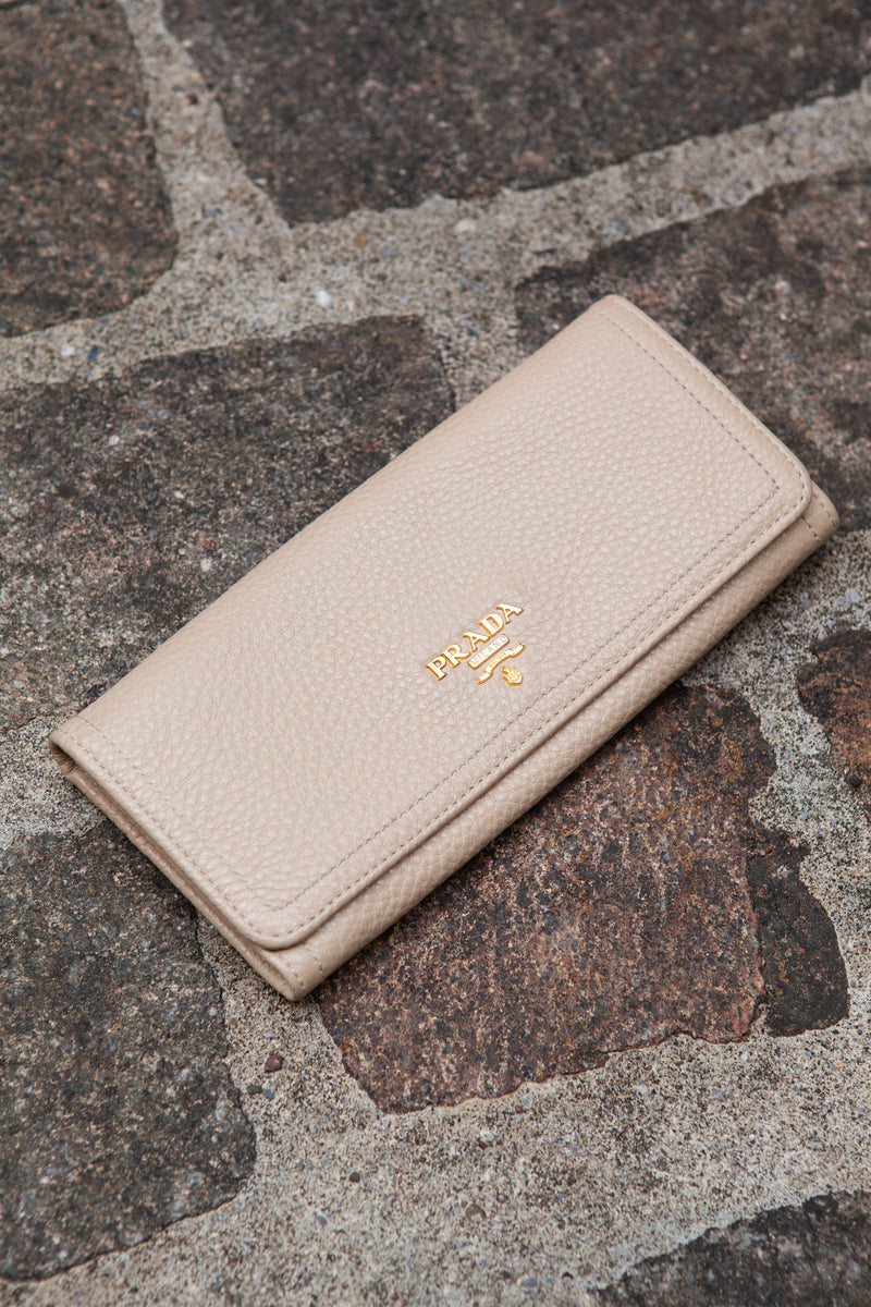 PRADA Long Wallet Beige