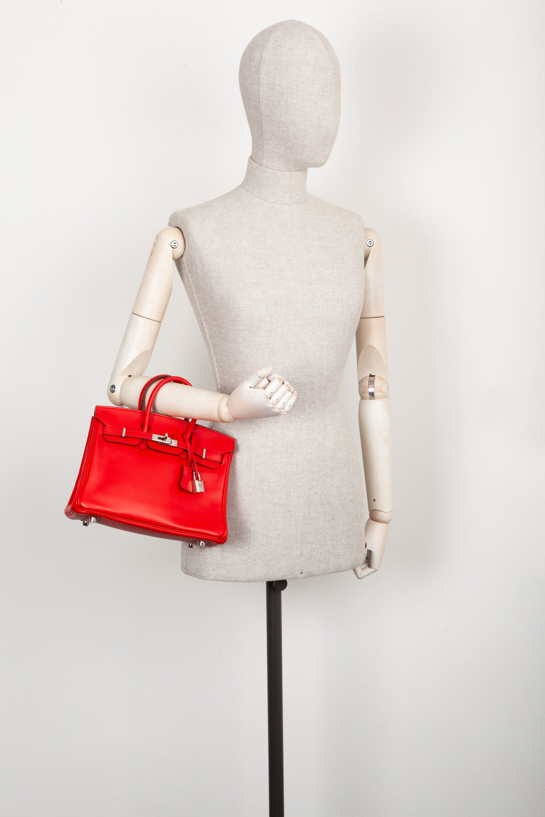 HERMÈS Birkin 25 Jonathan Leather Rouge de Coeur
