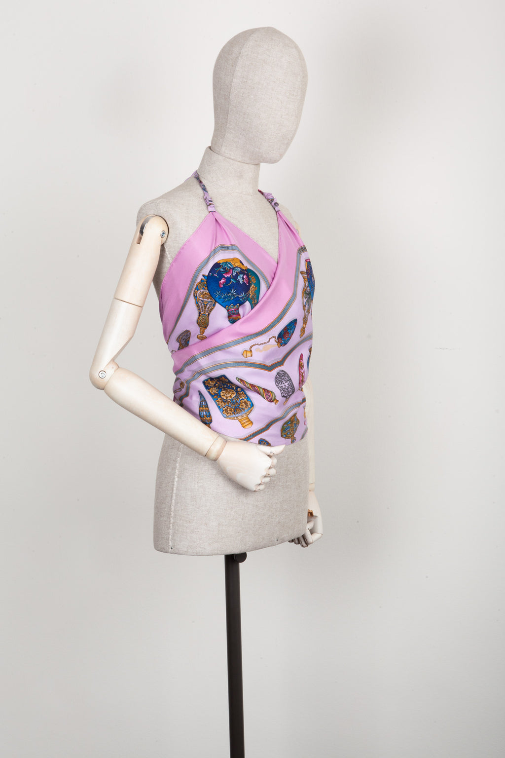 REAWAKE ATELIER Neckholder Top Hermès Carré Flacon