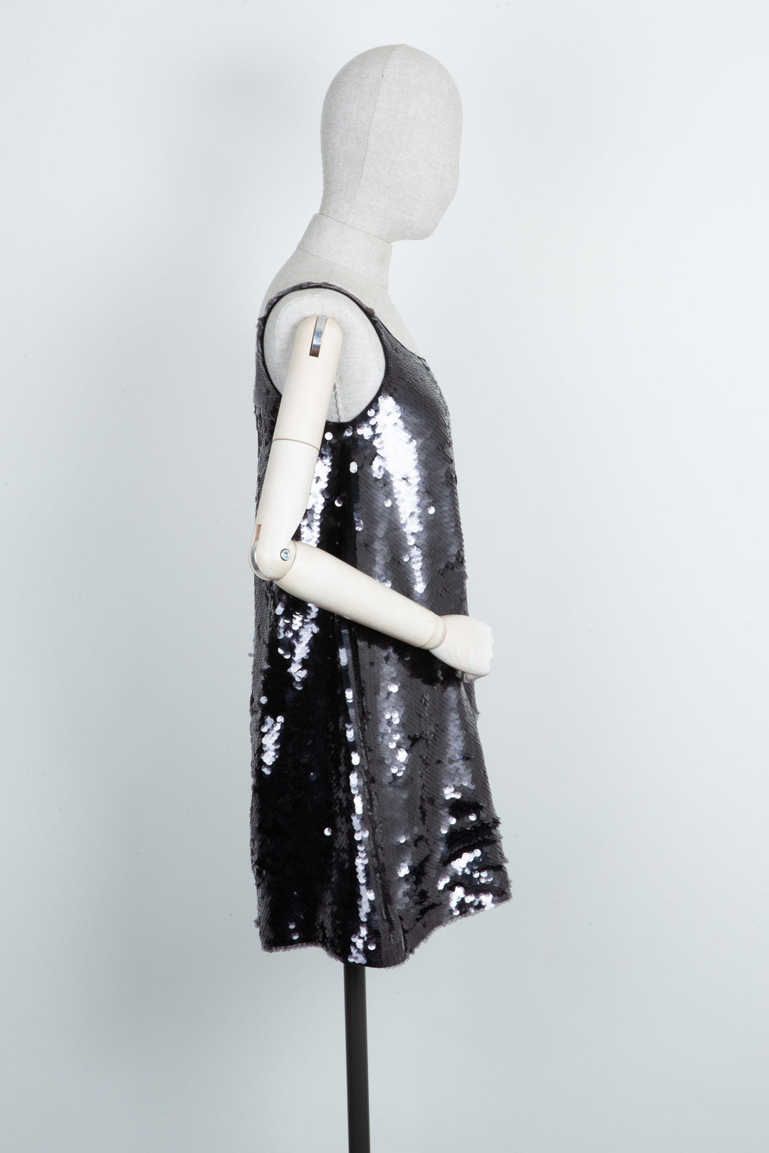 prada sequin dress Prada Embroidered Sequin Dress, Woman, Silver, Size 46