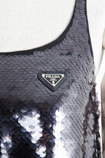 PRADA Dress Sequins Black