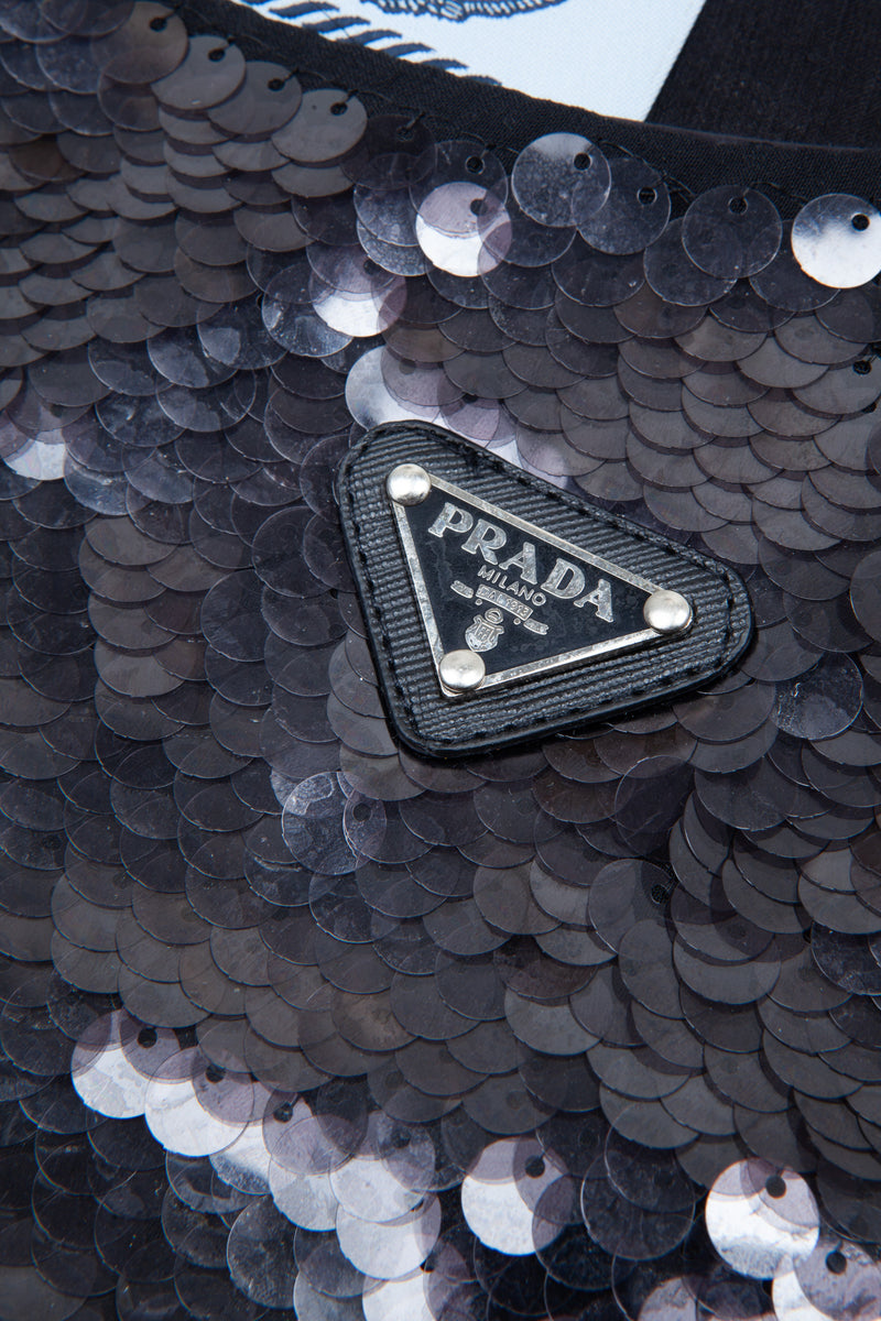 PRADA Dress Sequins Black