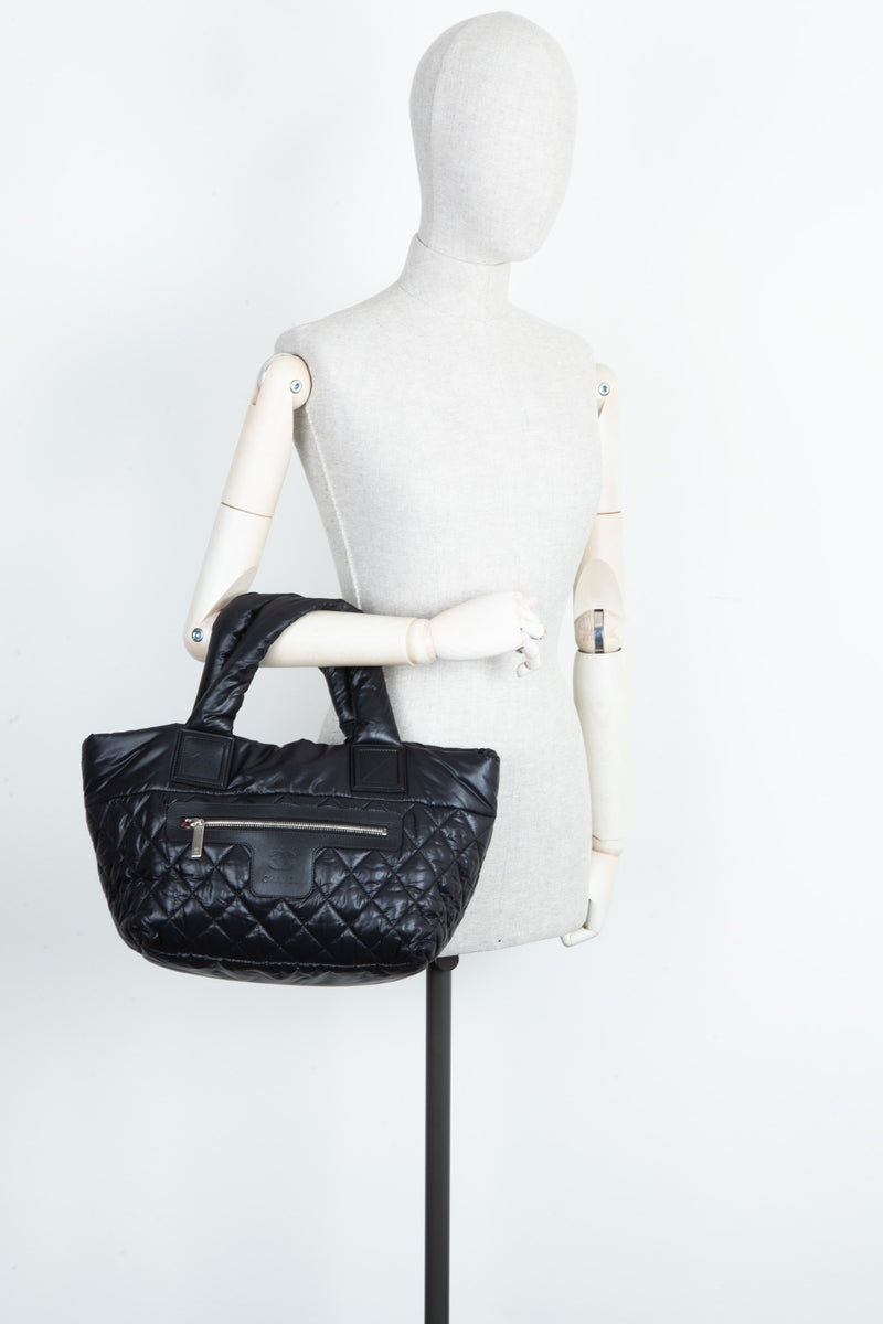 CHANEL Cocoon Bag Nylon Black