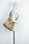 LOEWE Large Hammock Tapestry Print Suede Beige