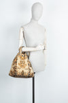 LOEWE Large Hammock Tapestry Print Suede Beige