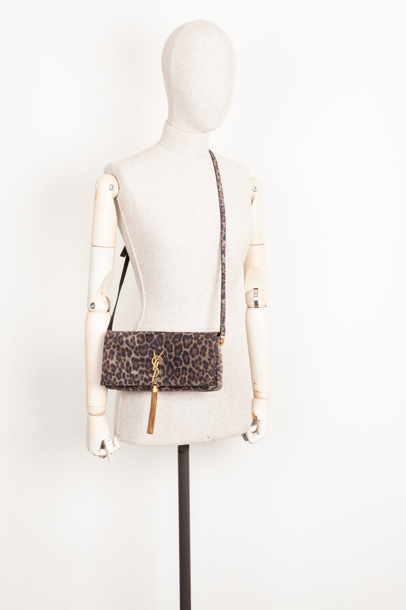 SAINT LAURENT 2020 Kate Tassell Flap Bag Leopard Print