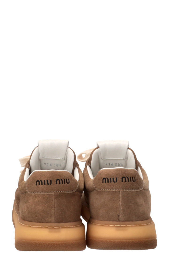 MIUMIU Bleached Sneakers Suede Sand