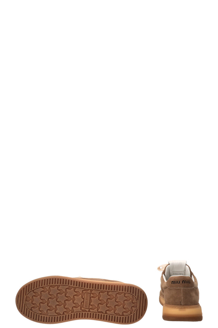 MIUMIU Bleached Sneakers Suede Sand