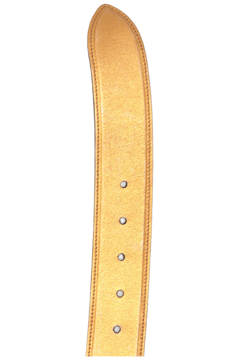 MIU MIU Crystal Buckle Belt Leather Gold