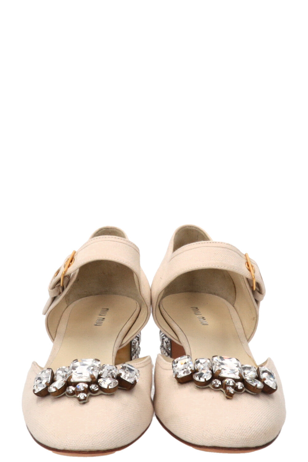 MIUMIU Mary Jane Sandals Ivory