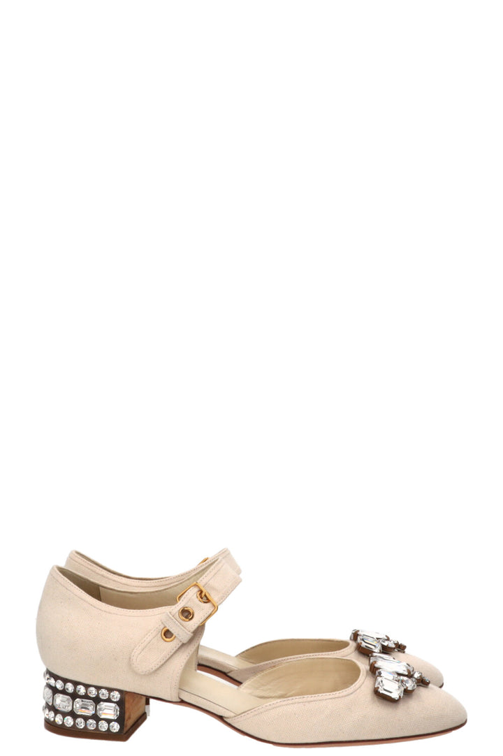 MIUMIU Mary Jane Sandals Ivory