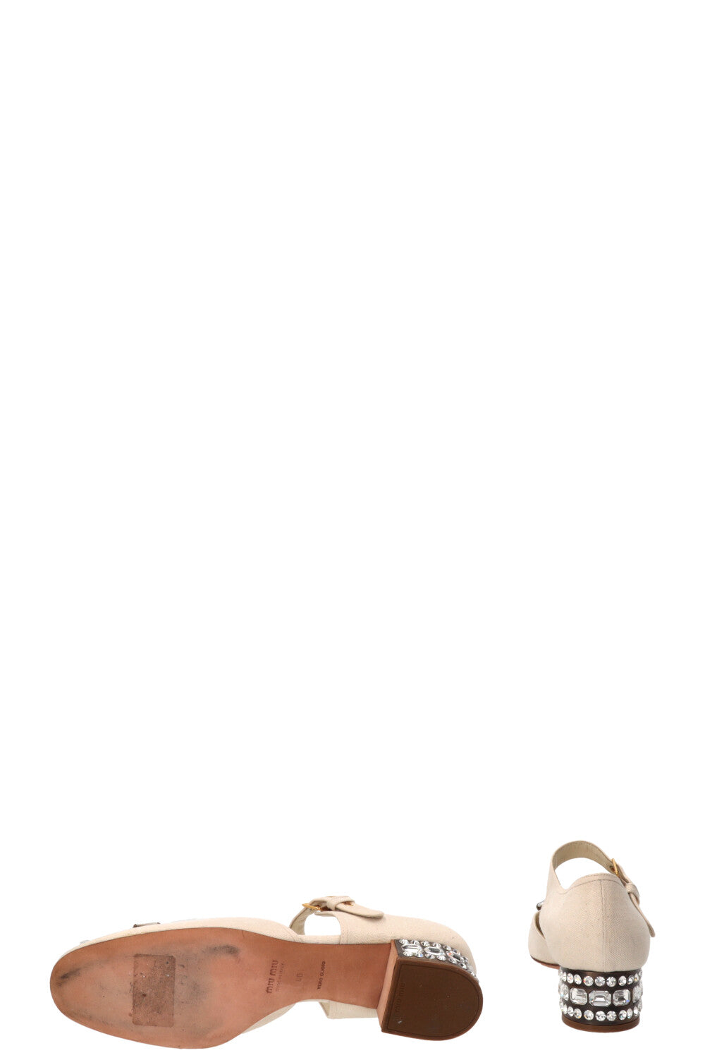 MIUMIU Mary Jane Sandals Ivory