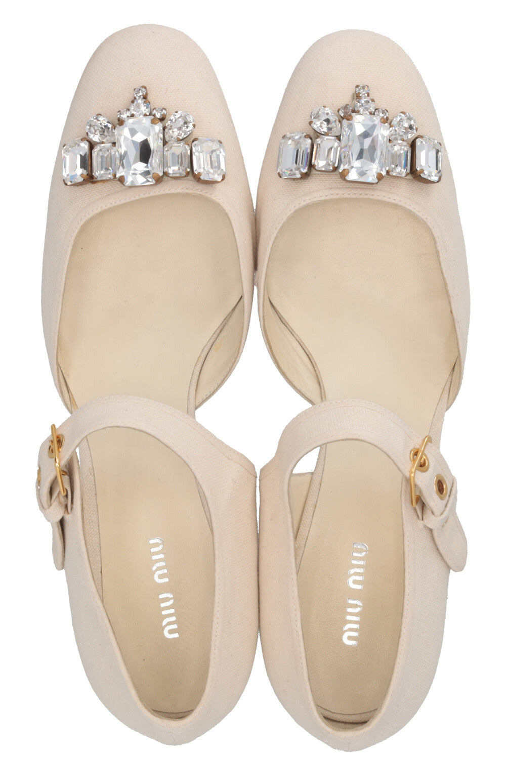 MIUMIU Mary Jane Sandals Ivory