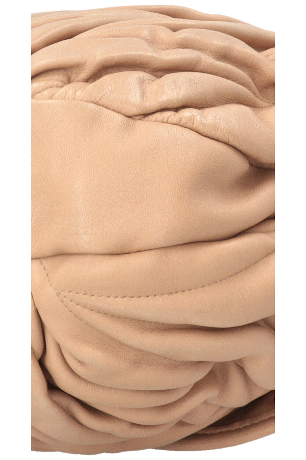 MIUMIU Matelassé Coffer Hobo Bag Leather Beige