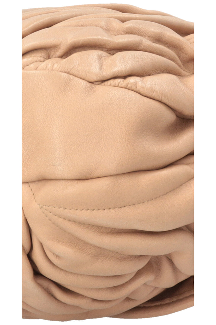 MIUMIU Matelassé Coffer Hobo Bag Leather Beige