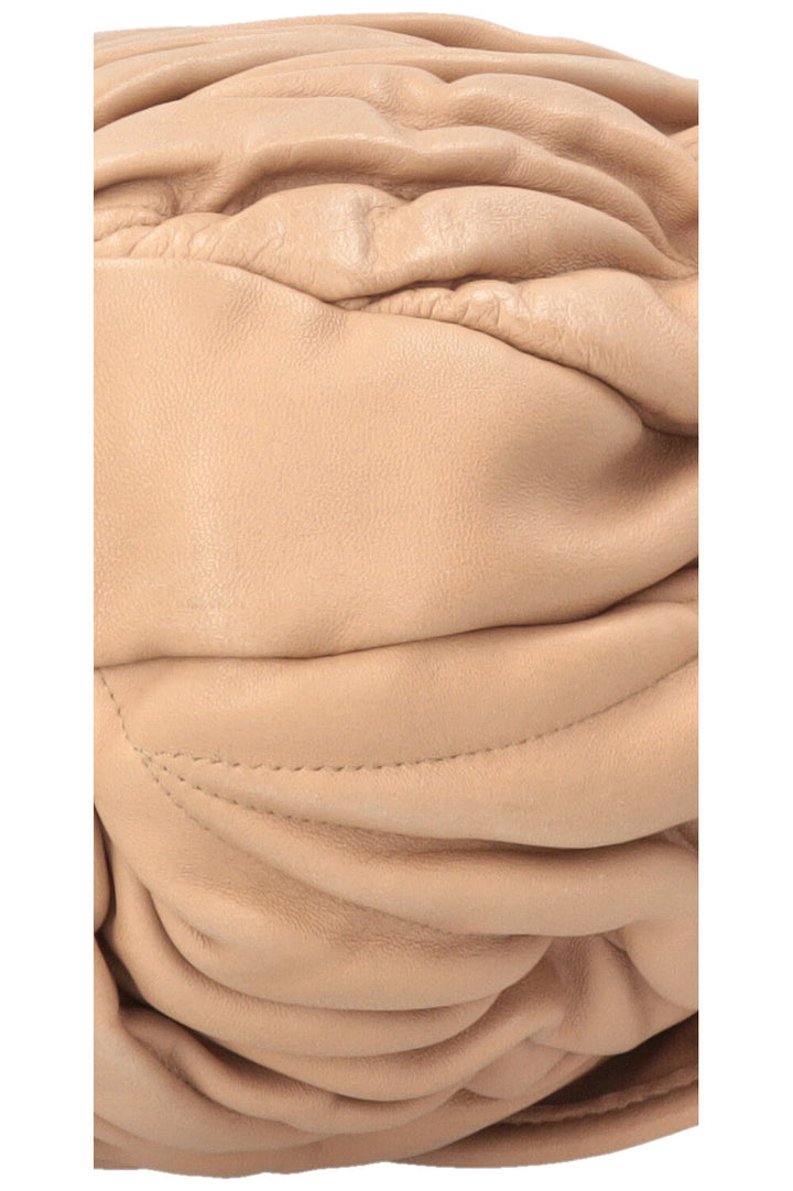 MIUMIU Matelassé Coffer Hobo Bag Leather Beige