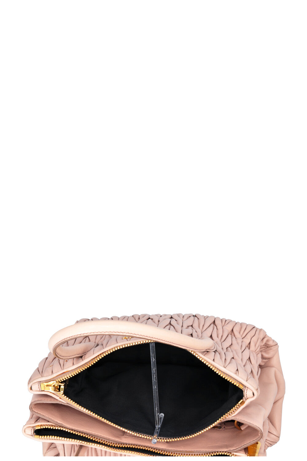 Sac cabas MIU MIU en cuir nappa matelassé rose