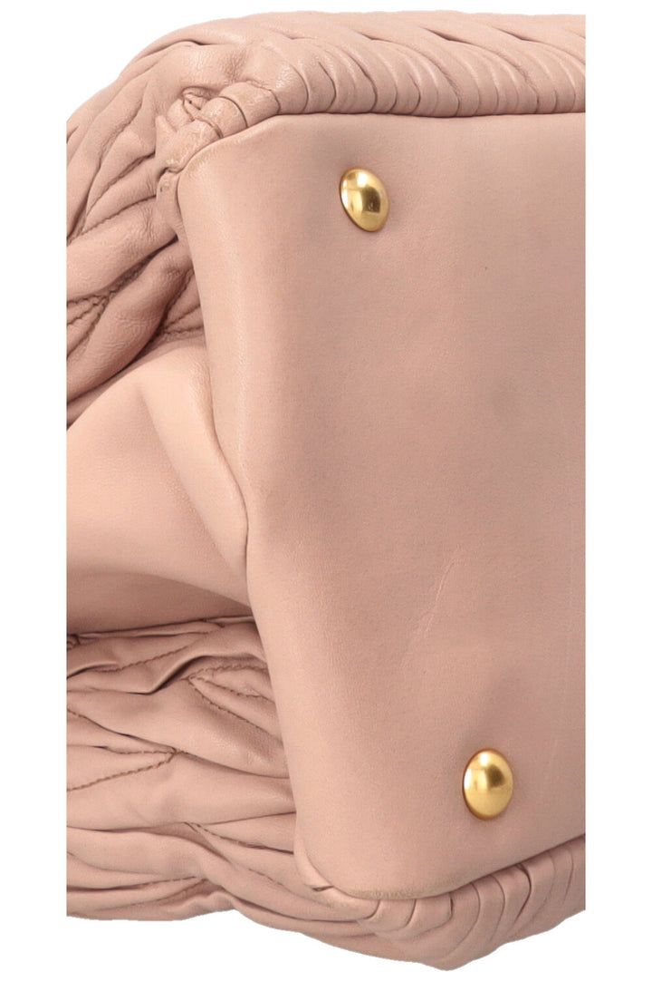 Sac cabas MIU MIU en cuir nappa matelassé rose