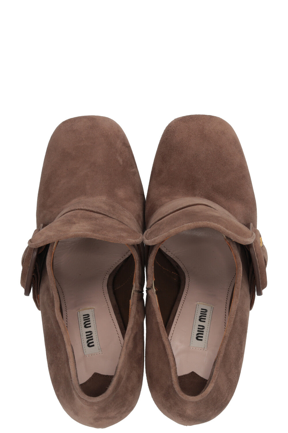 MIU MIU Platform Heels Suede Taupe