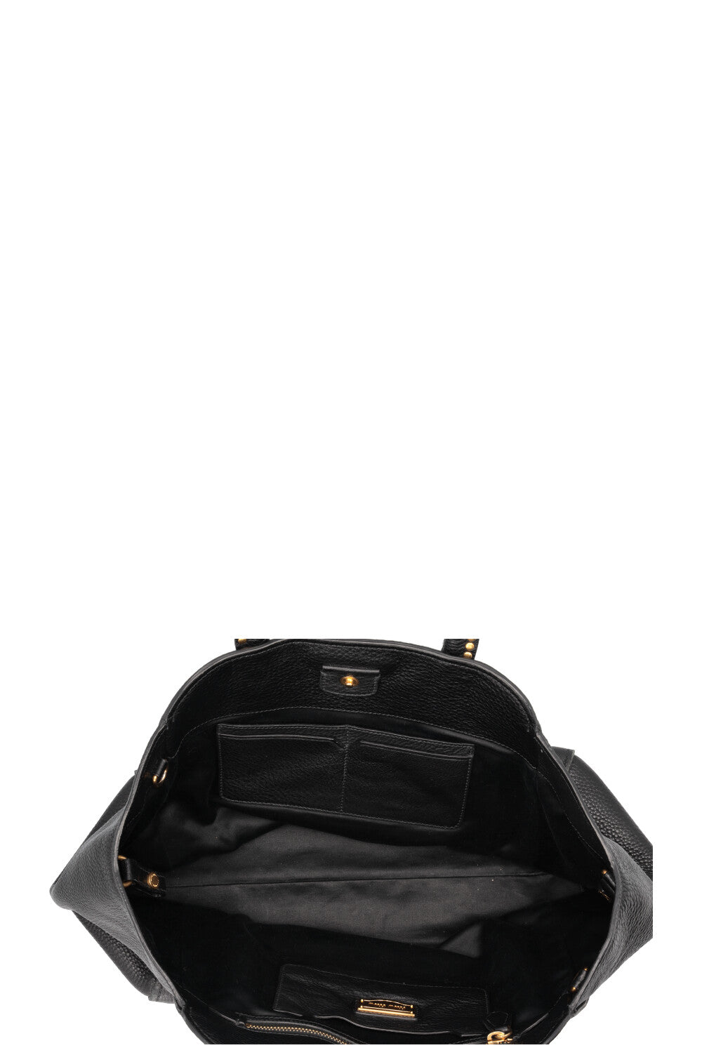 Sac cabas à clous MIU MIU en cuir noir