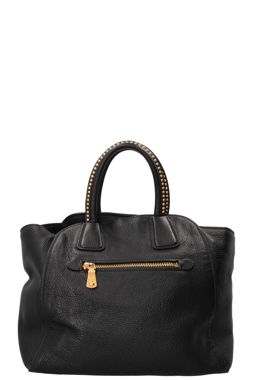 Sac cabas à clous MIU MIU en cuir noir