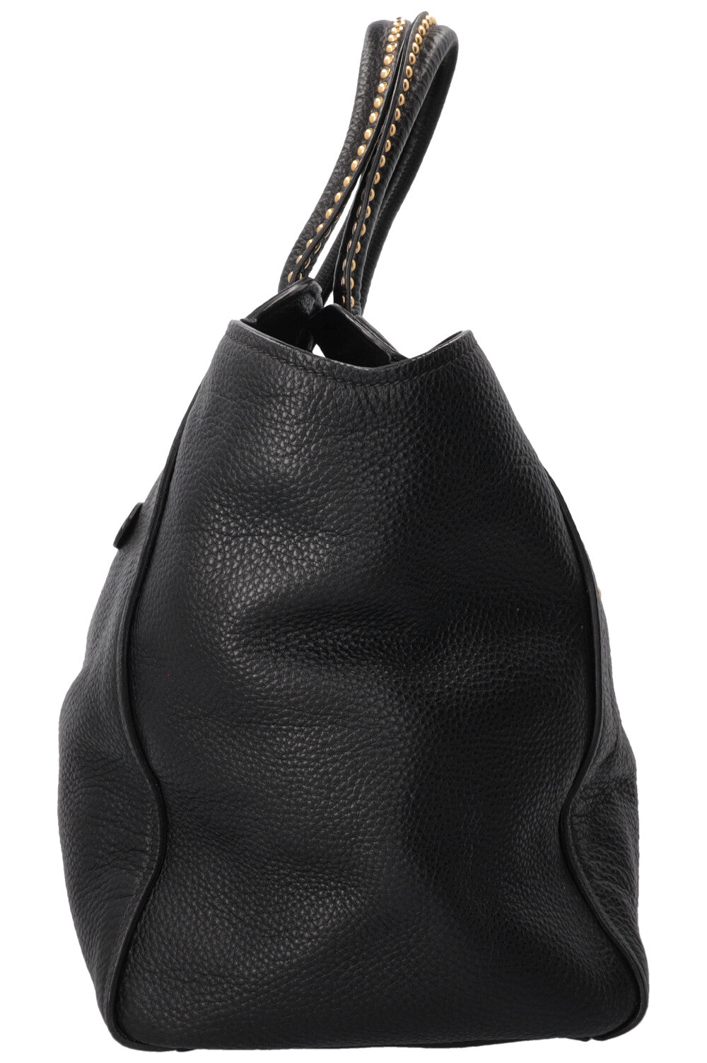 Sac cabas à clous MIU MIU en cuir noir