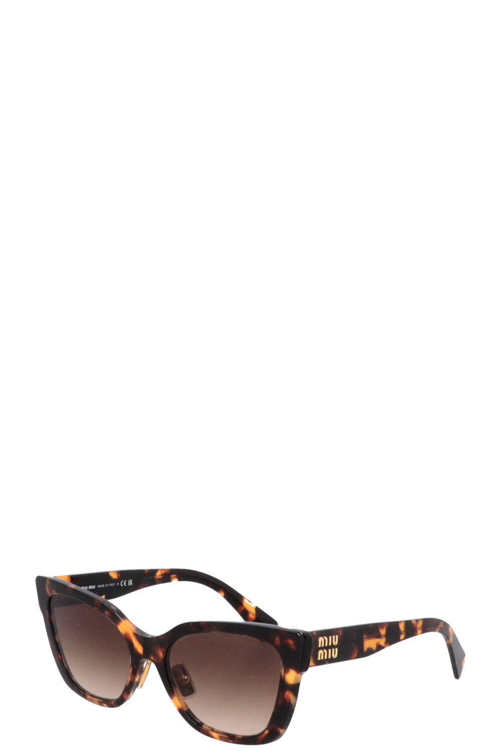 MIU MIU Lunettes de Soleil Marron Écaille de Tortue SMU02Z