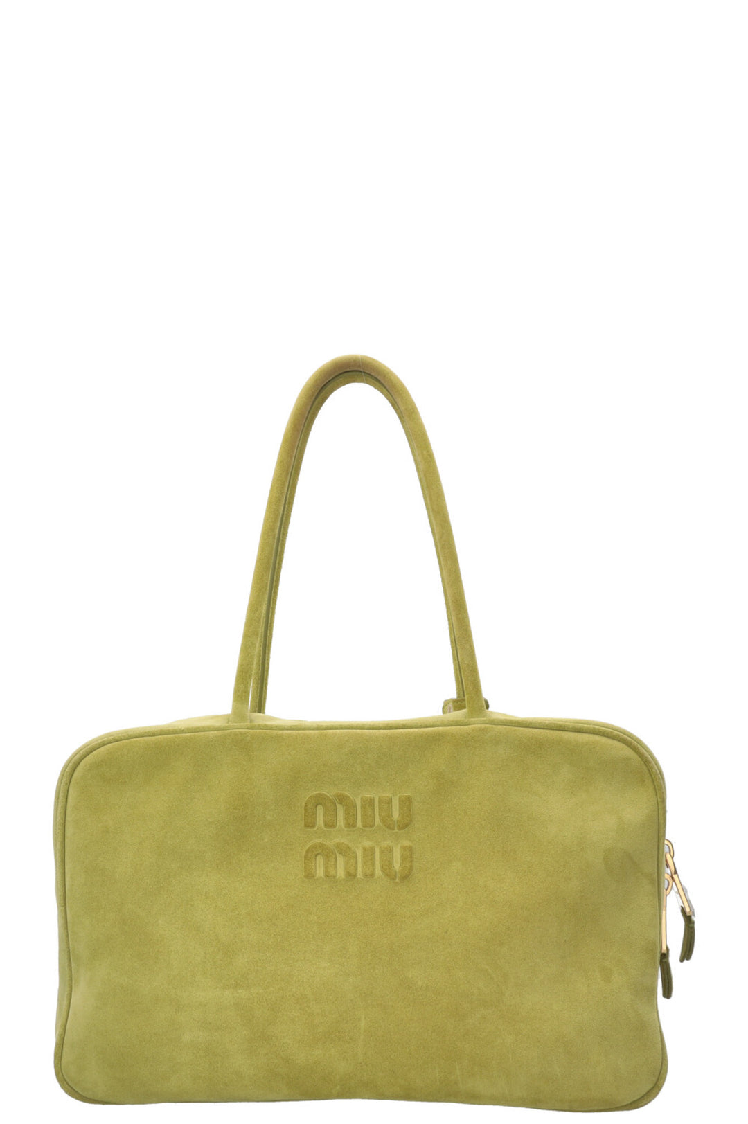 MIU MIU Beau Bag Large Suede Lime