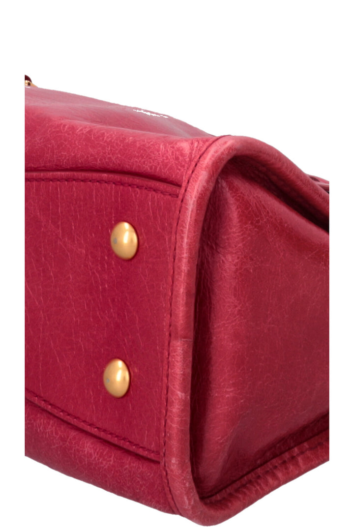 MIU MIU Vitello Shine Satchel Bag Calfskin Red