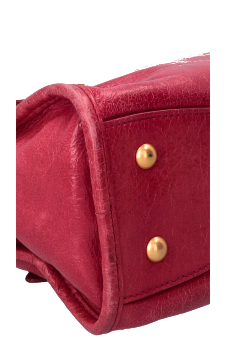 MIU MIU Vitello Shine Satchel Bag Calfskin Red