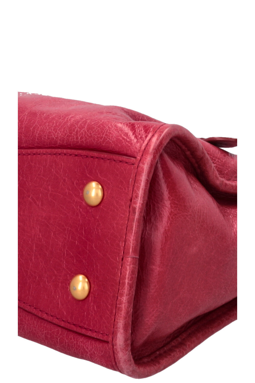 MIU MIU Vitello Shine Satchel Bag Calfskin Red