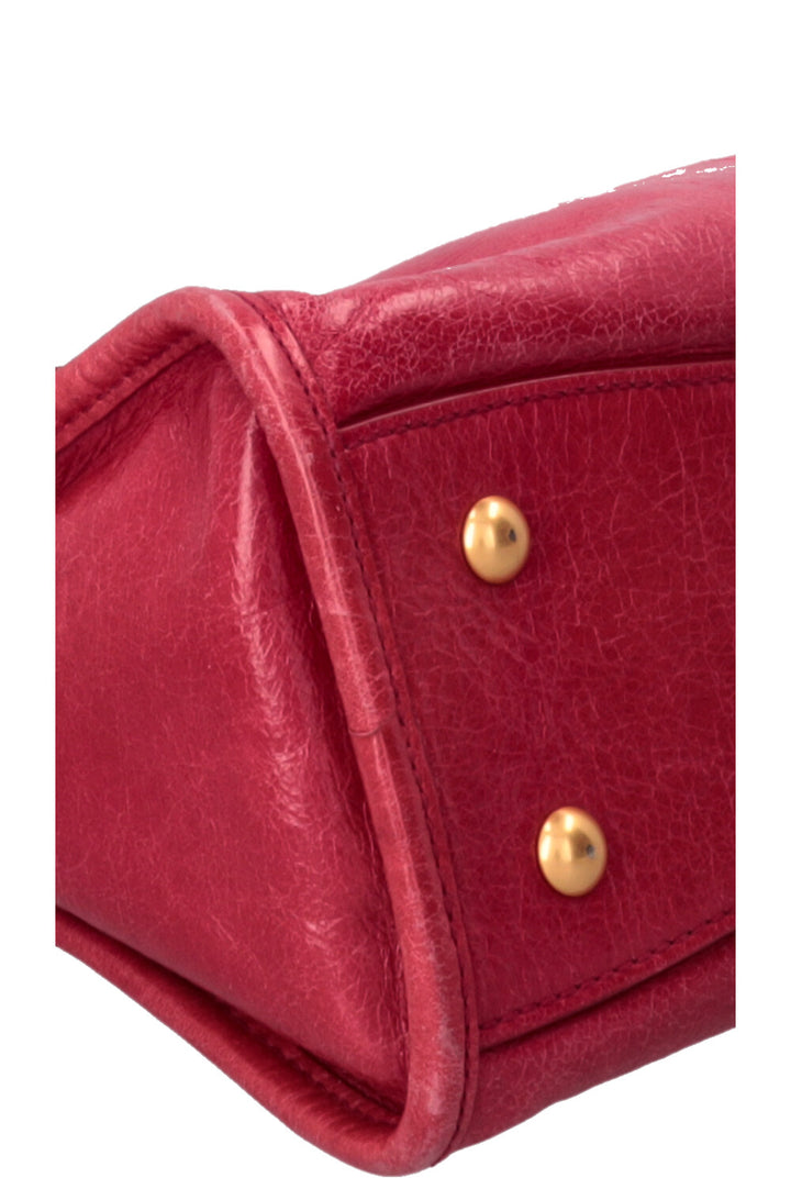 MIU MIU Vitello Shine Satchel Bag Calfskin Red