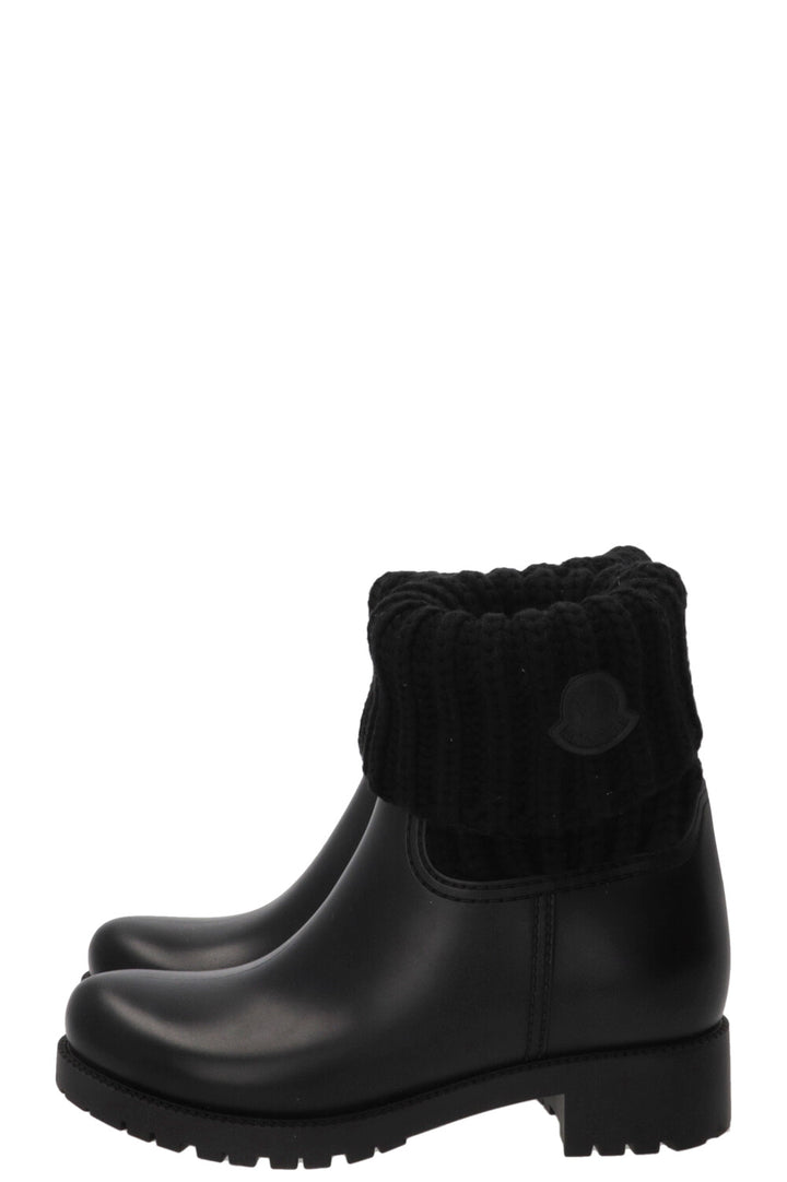 MONCLER Sock Boots Rubber Black