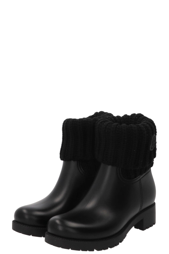 MONCLER Sock Boots Rubber Black