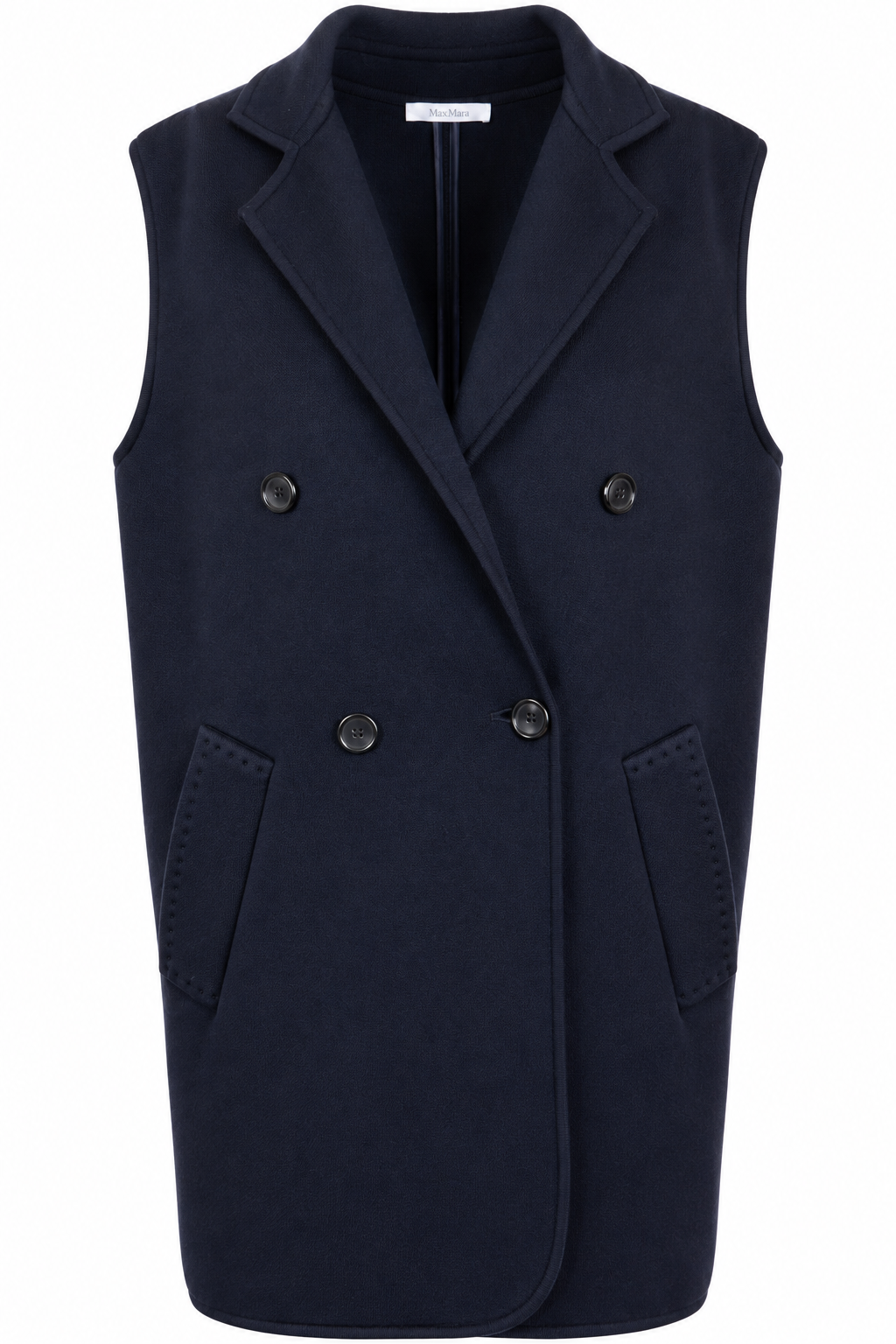 MAX MARA Gilet sans manches bleu marine