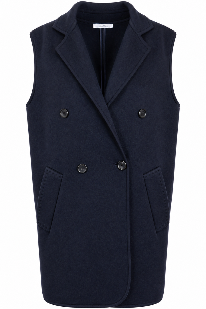MAX MARA Gilet sans manches bleu marine