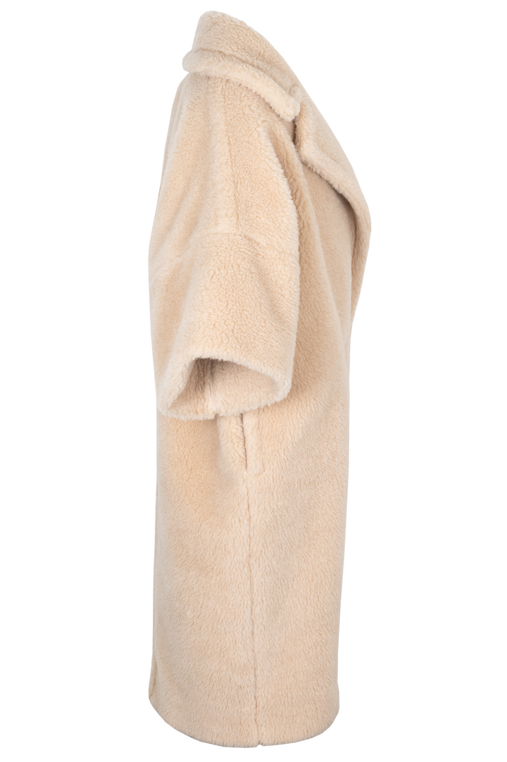 MAX MARA Short Sleeve Teddy Coat Beige