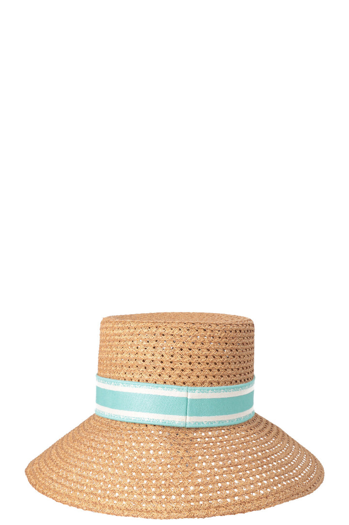 CHRISTIAN DIOR D-Bobby Large Trim Hat Turquoise