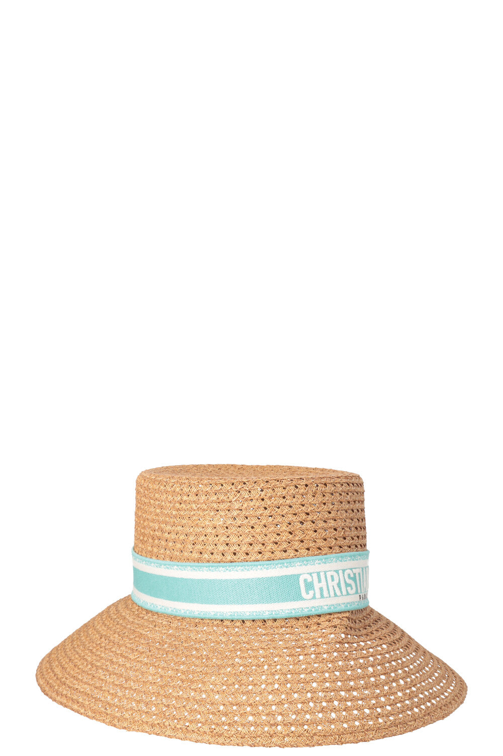 CHRISTIAN DIOR D-Bobby Large Trim Hat Turquoise